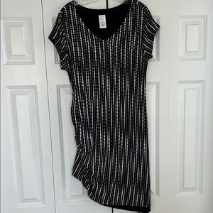 Krimson Klover Asymmetrical Black and White Dress